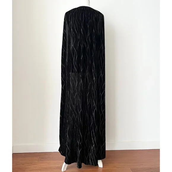 Wicked Adult Elphaba Cape Black Velvet Burnout Spirit Officially Licensed Size M - Picture 4 of 6